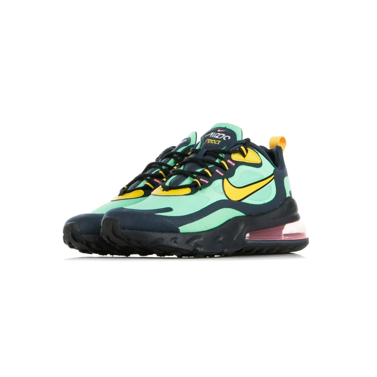 Scarpa Bassa Uomo Air Max 270 React (pop Art) Electro Green/yellow Ochre/obsidian