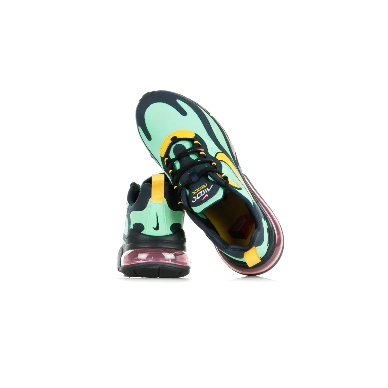 Scarpa Bassa Uomo Air Max 270 React (pop Art) Electro Green/yellow Ochre/obsidian