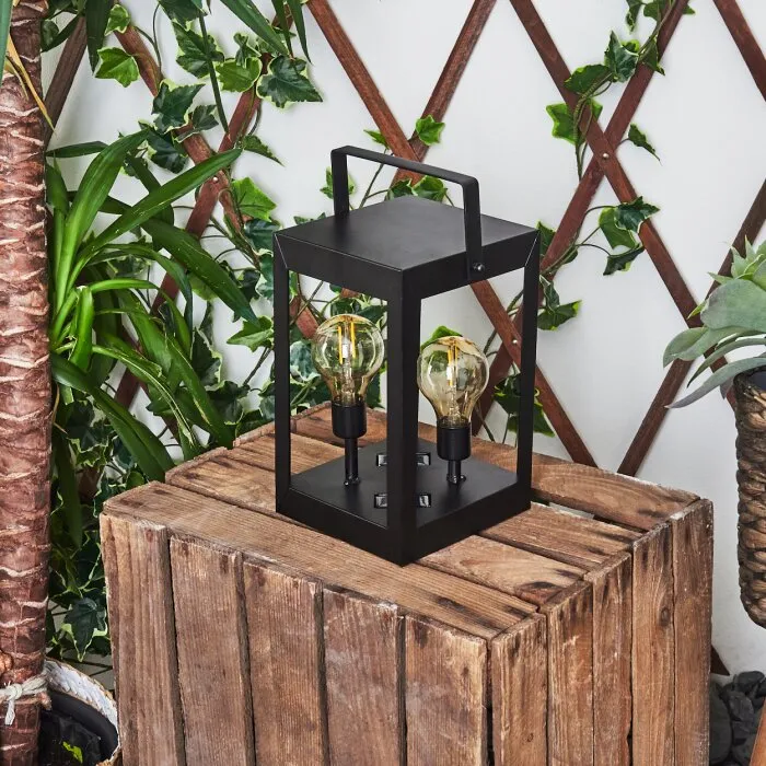 Sciolze Lampada solare Nero, Trasparente, chiaro, 2-Luci