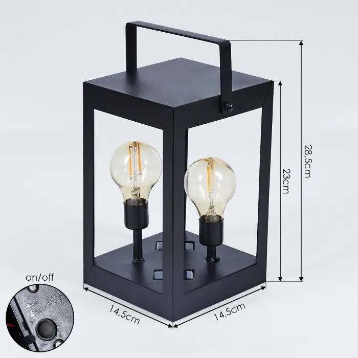 Sciolze Lampada solare Nero, Trasparente, chiaro, 2-Luci