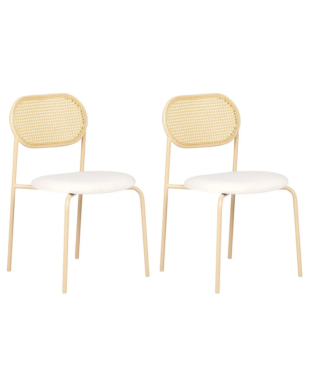 Set di 2 sedie da pranzo ADAVER Metallo Marrone chiaro