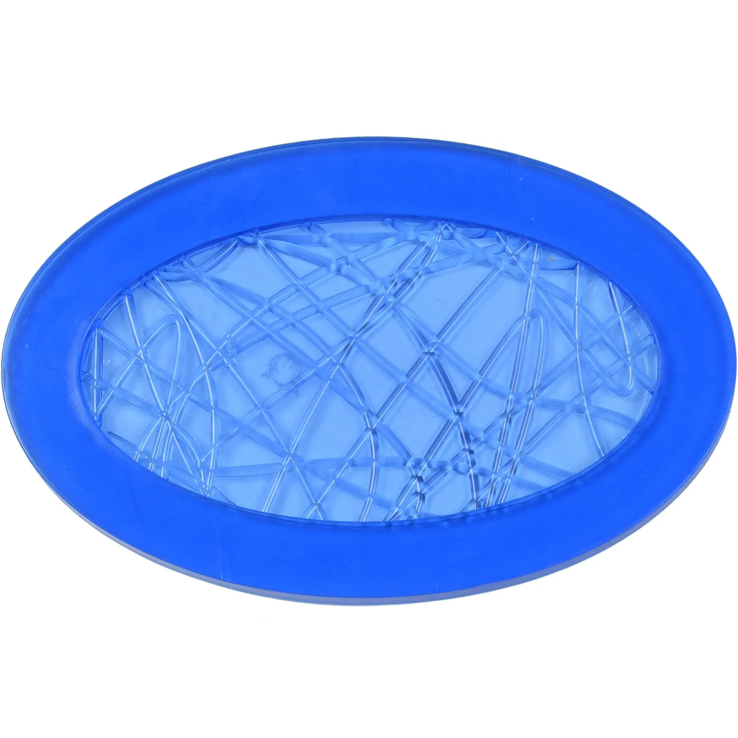 Shark portasapone appoggio ovale 13 cm x 19 cm blu
