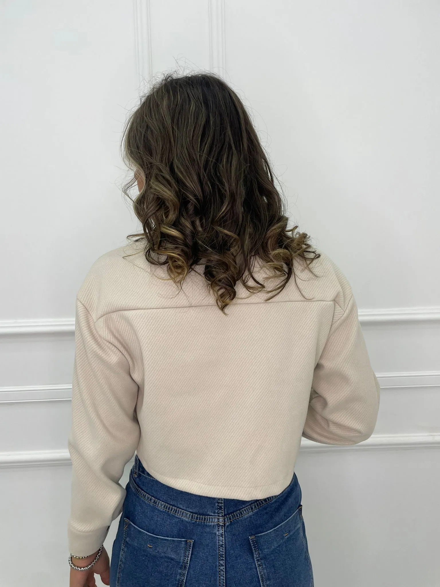 Short solid color coat.