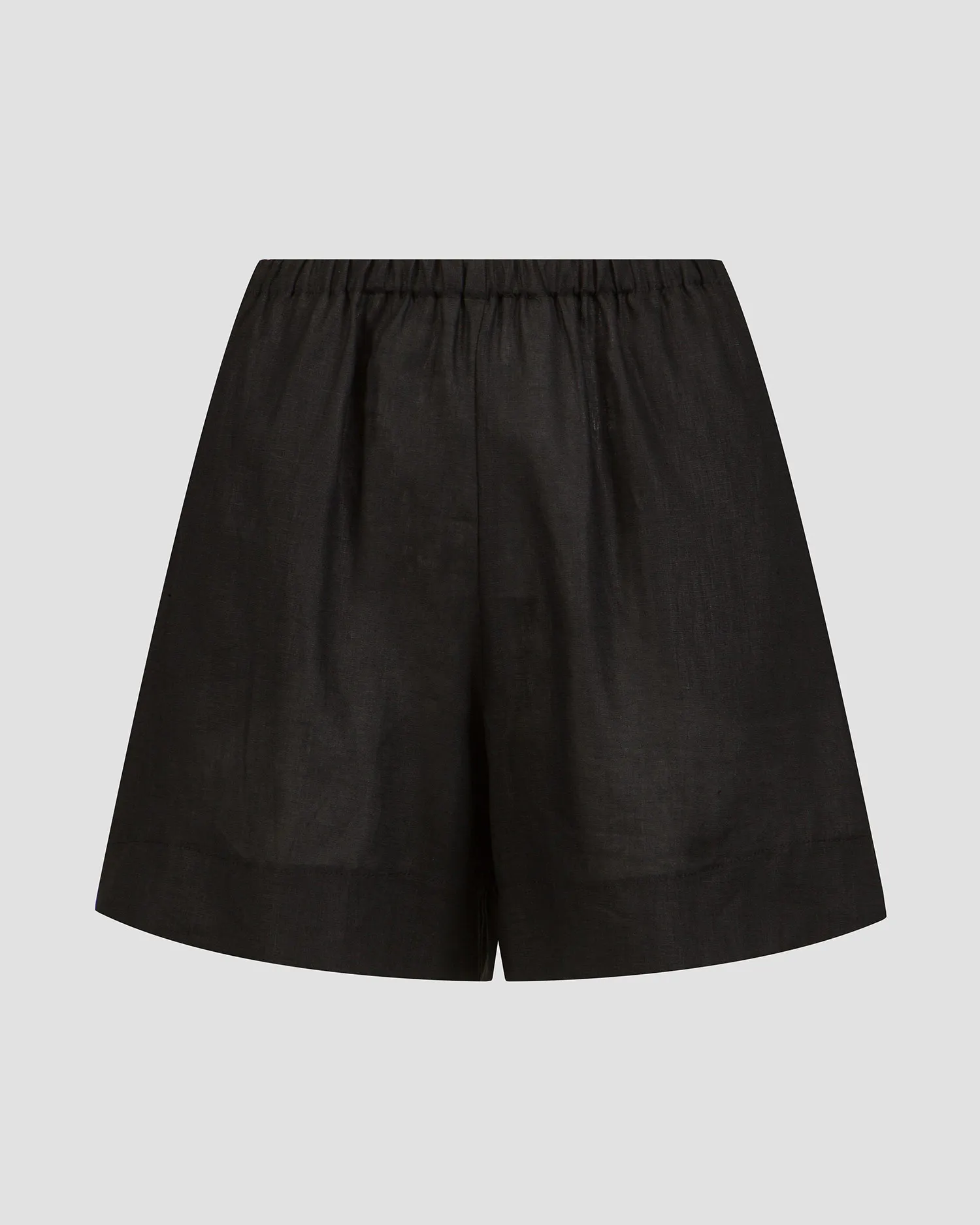 Shorts neri di lino da donna Kori s24k110021-51