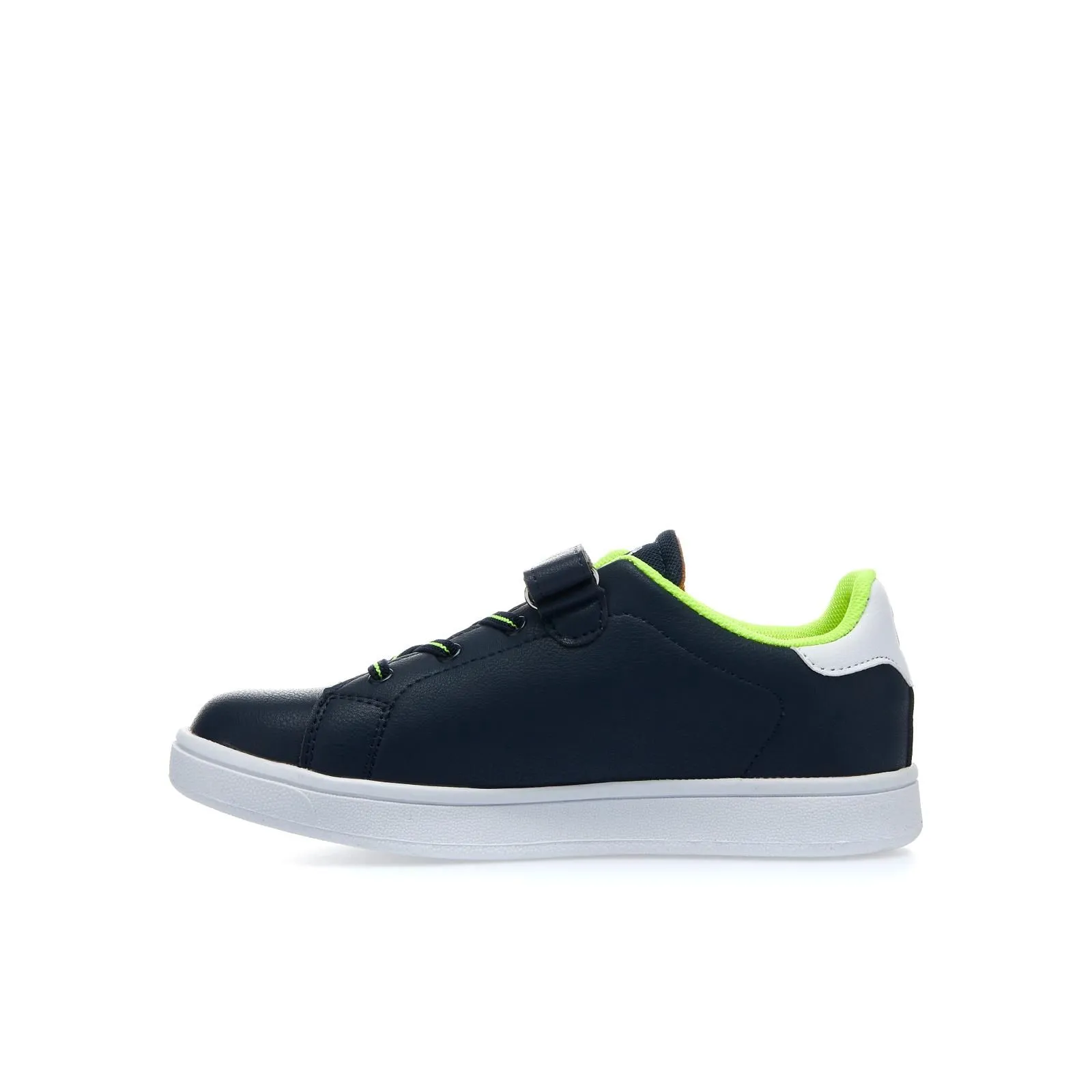 Sneakers blu da bambino con cuciture colorate