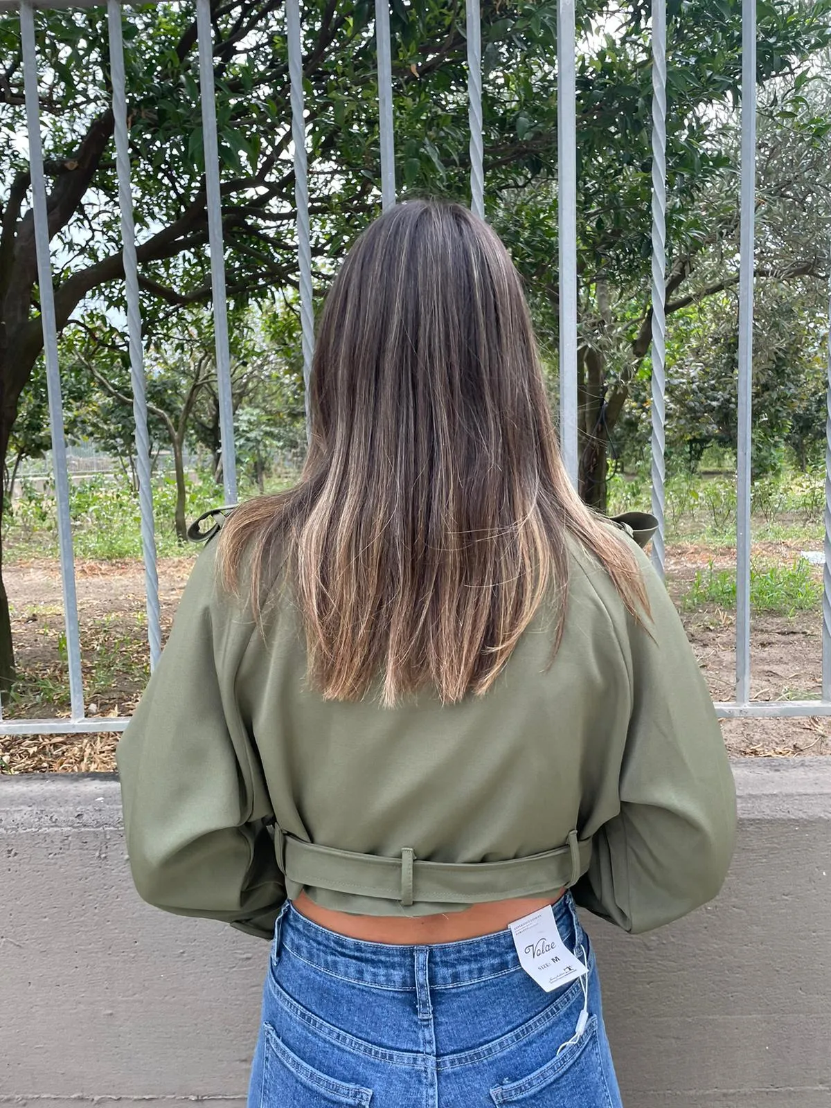 Solid color trench coat