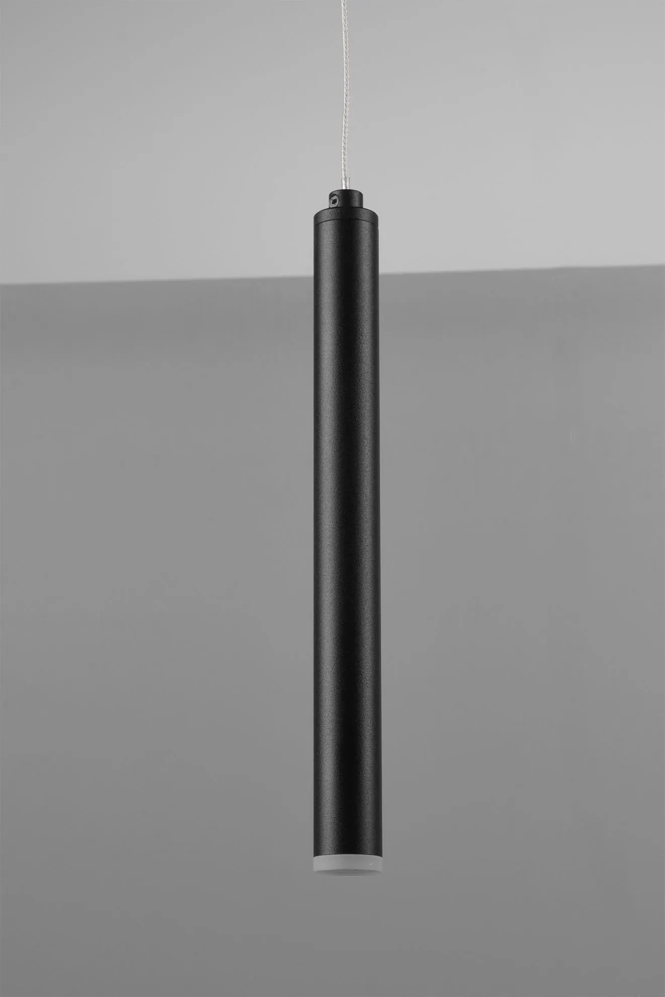 Sospensione Nera Tubular 11 Cilindri Led Switch Dimmer Ø40 cm Trio Lighting