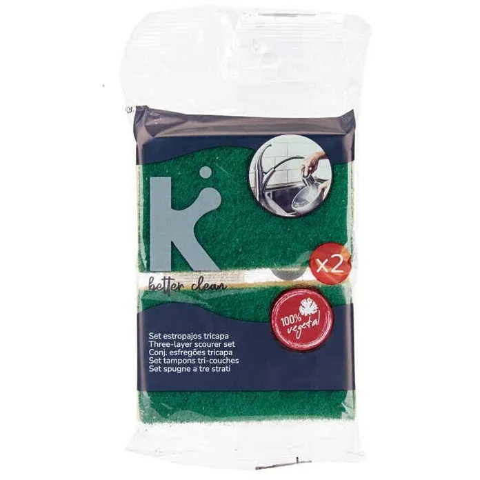 Spugna a tre strati con luffa - 2 pz.