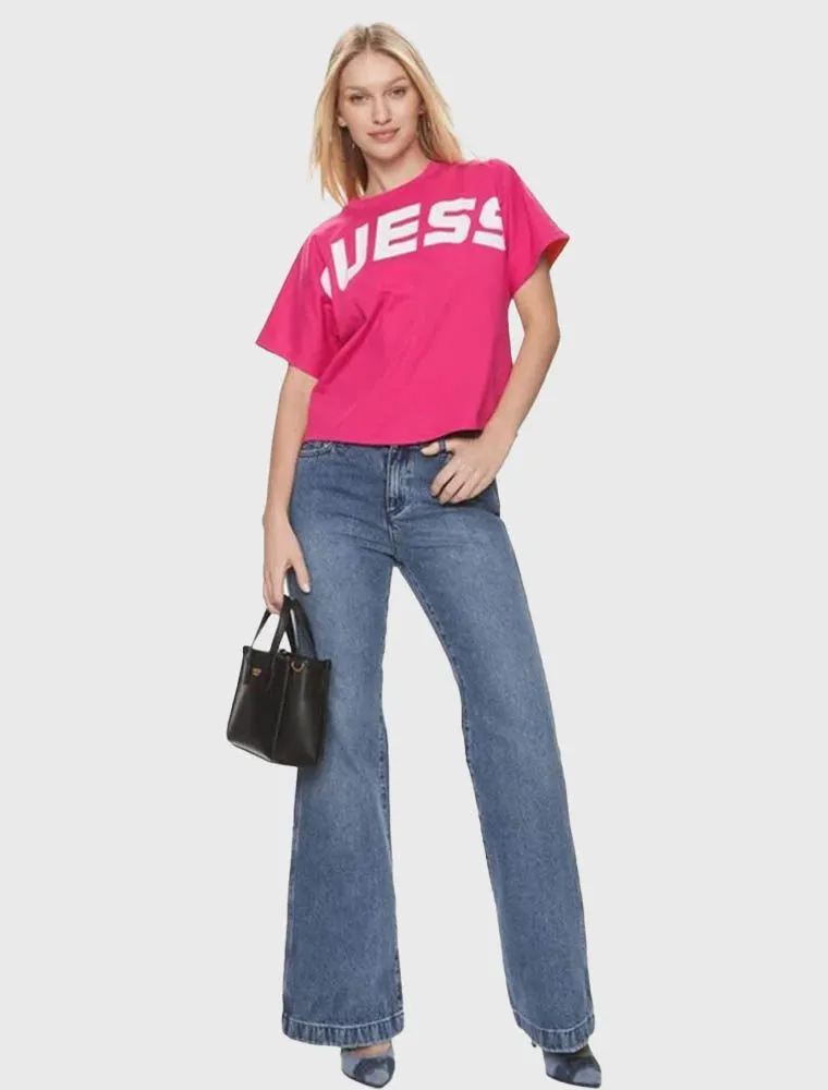 T-shirt Manica Corta Sportiva Guess - Pink