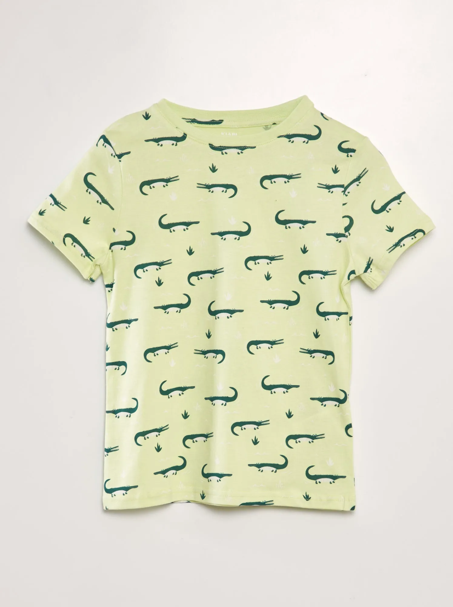 T-shirt stampata a maniche corte - VERDE
