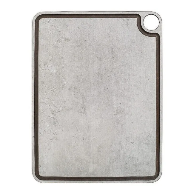 Tagliere 42,7 x 32,7 cm con canale e gancio grigio - Arcos