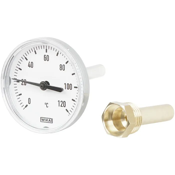 Termometro a quadrante WIKA, 0 → +60 °C, Ø quadrante 100mm, Quadrante