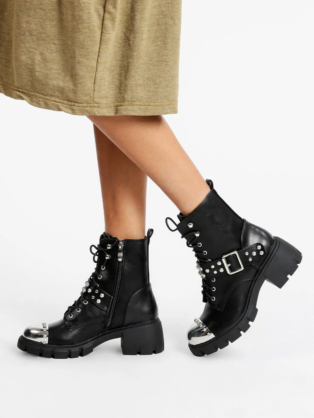 Tulipano Metal Toe Combat Boots.