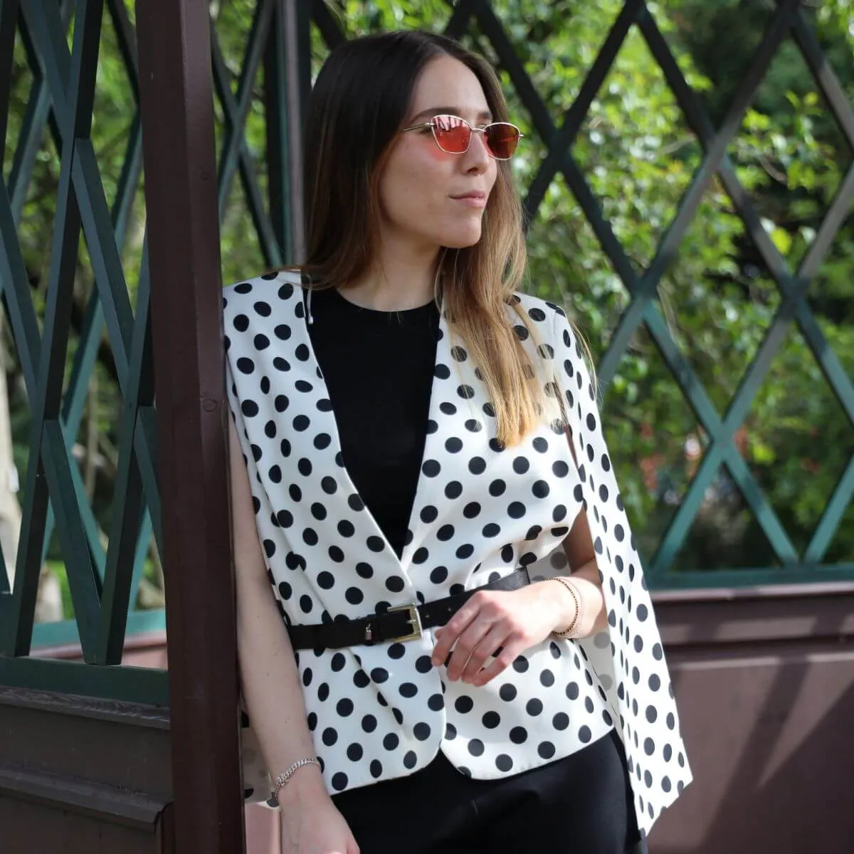 VICOLO MANTELLA 1441 POIS BIANCO/NERO  