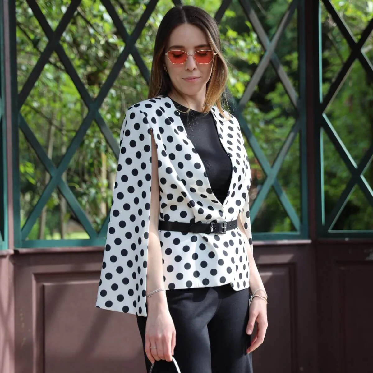 VICOLO MANTELLA 1441 POIS BIANCO/NERO  