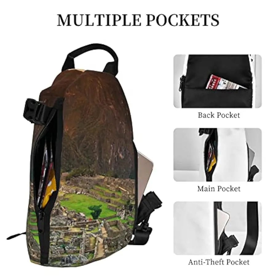 WOWBED GunsanPrinted - versatile shoulder bag for travel, hiking, outdoor sports, black, one size 136929028